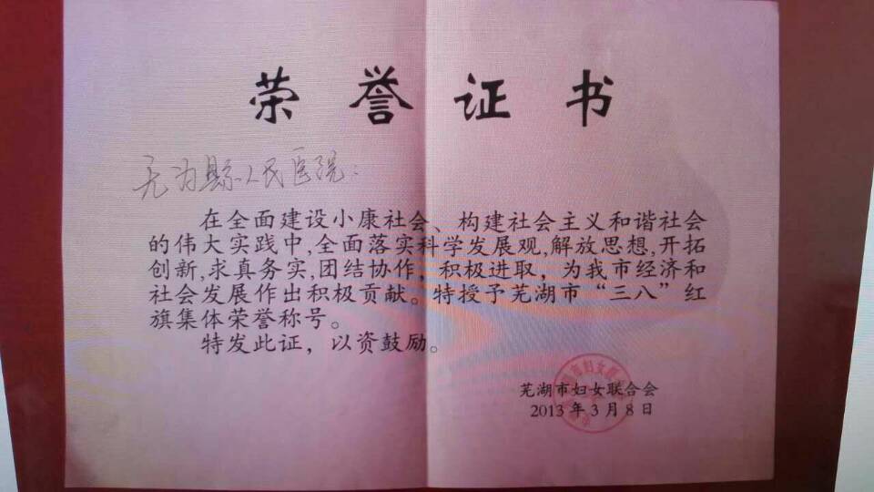芜湖市“三八”红旗先进集体